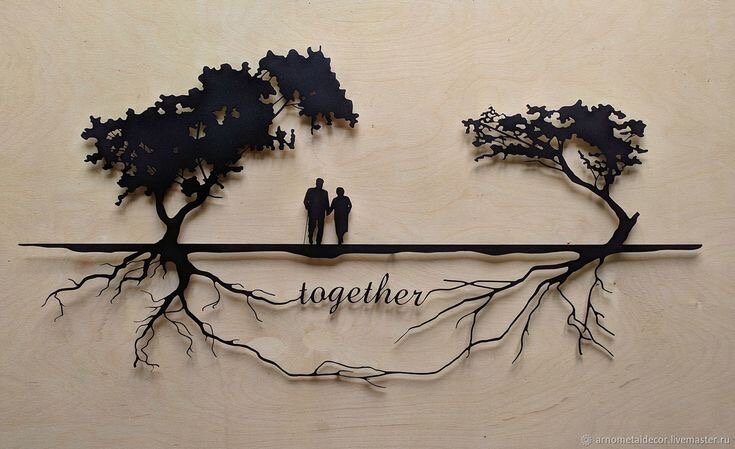 настенный декор из металла, панно на стену together, декор из металла, панно together, панно на стену