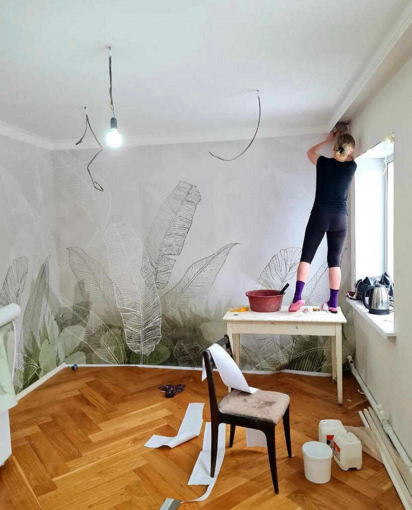 Поклейка обоев