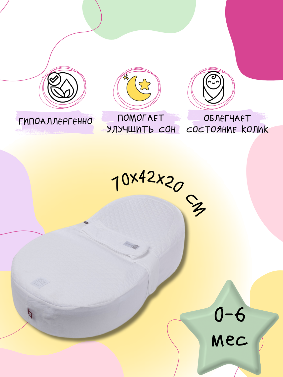 кокон для новорожденных cocoonababy, кокон для сна, кокон cocoonababy, кокон red castle cocoonababy, матрас кокон для новорожденных