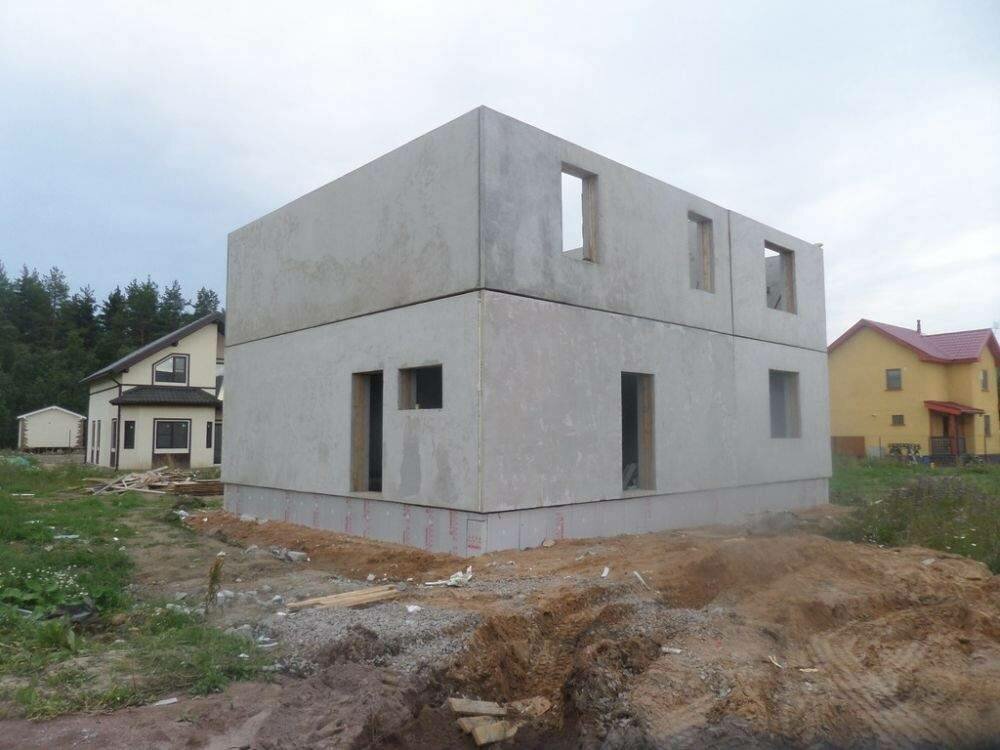 дом из жби панелей, дом из бетонных блоков, железобетонный дом, домокомплект из полистиролбетона, дом из бетонных плит