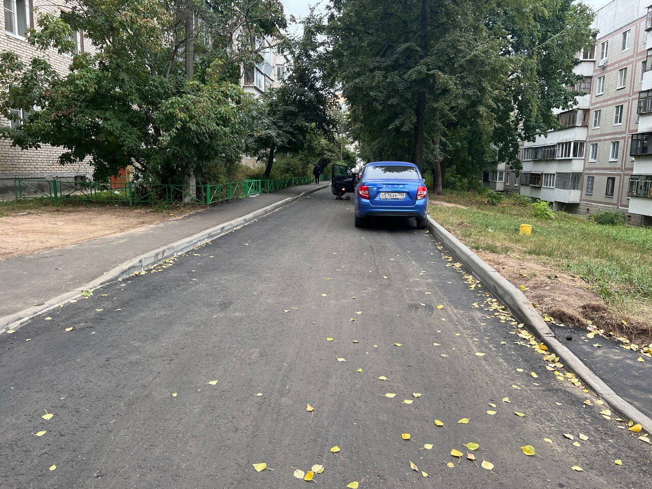 двор, дорога, асфальт, улица, дороги