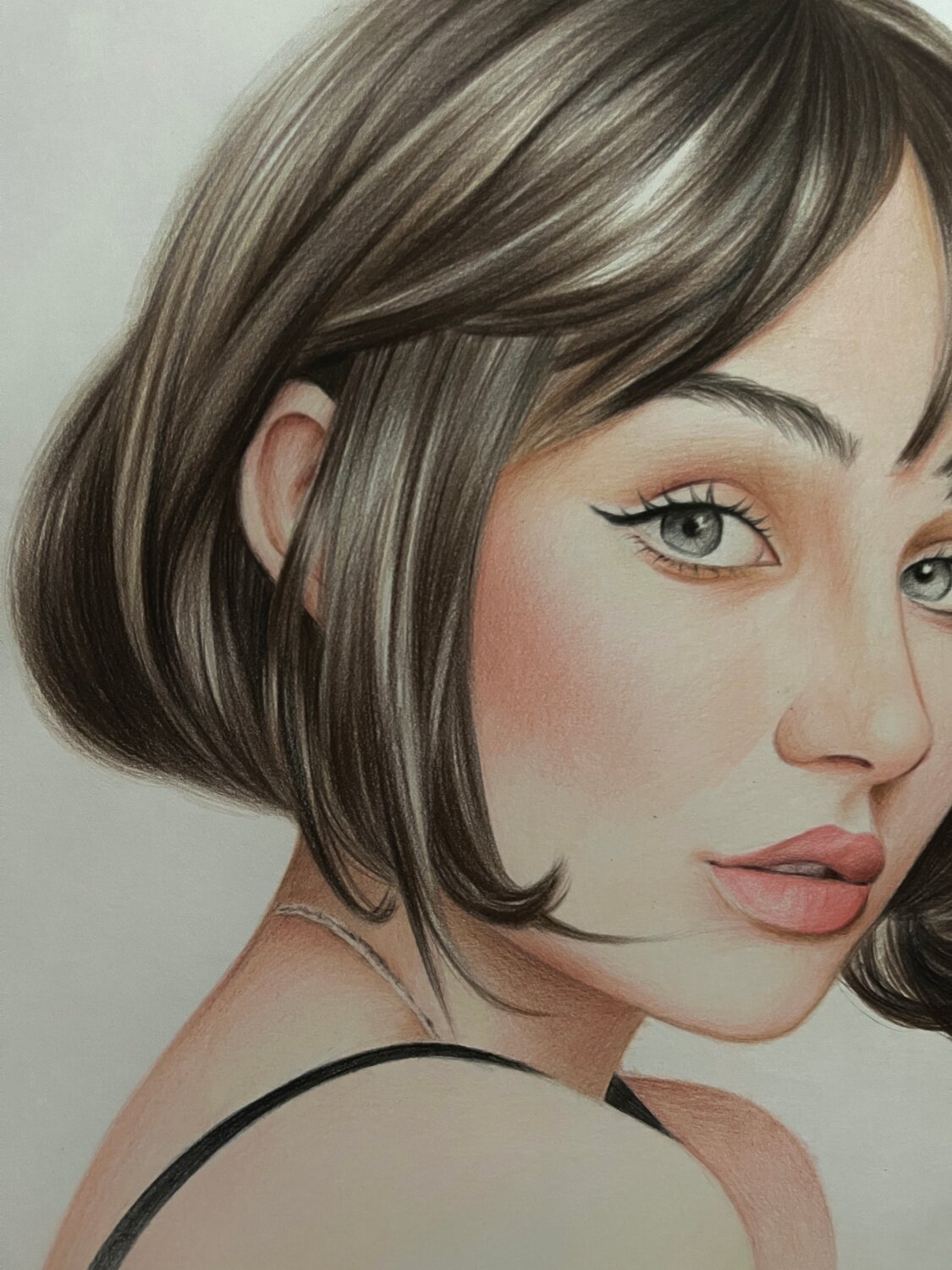 девушка, рисование портрета, реалистичные рисунки, картины, портреты