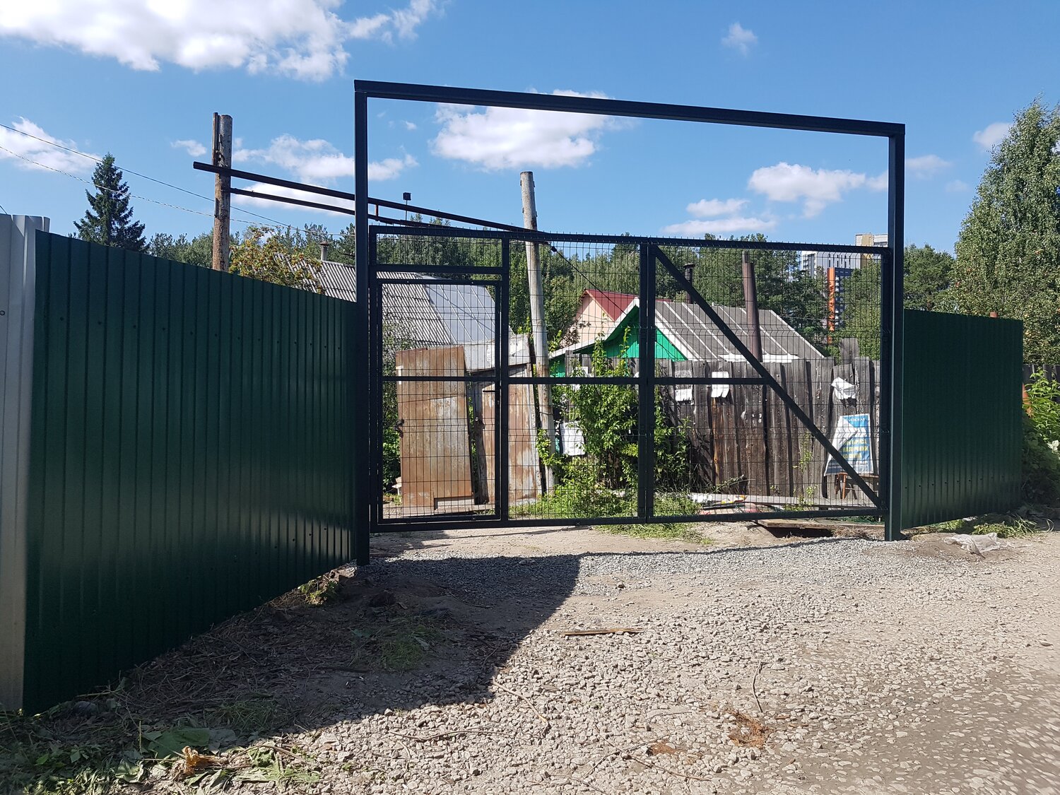 ворота, дачные ворота, калитка ворота, ворота и забор, ворота распашные