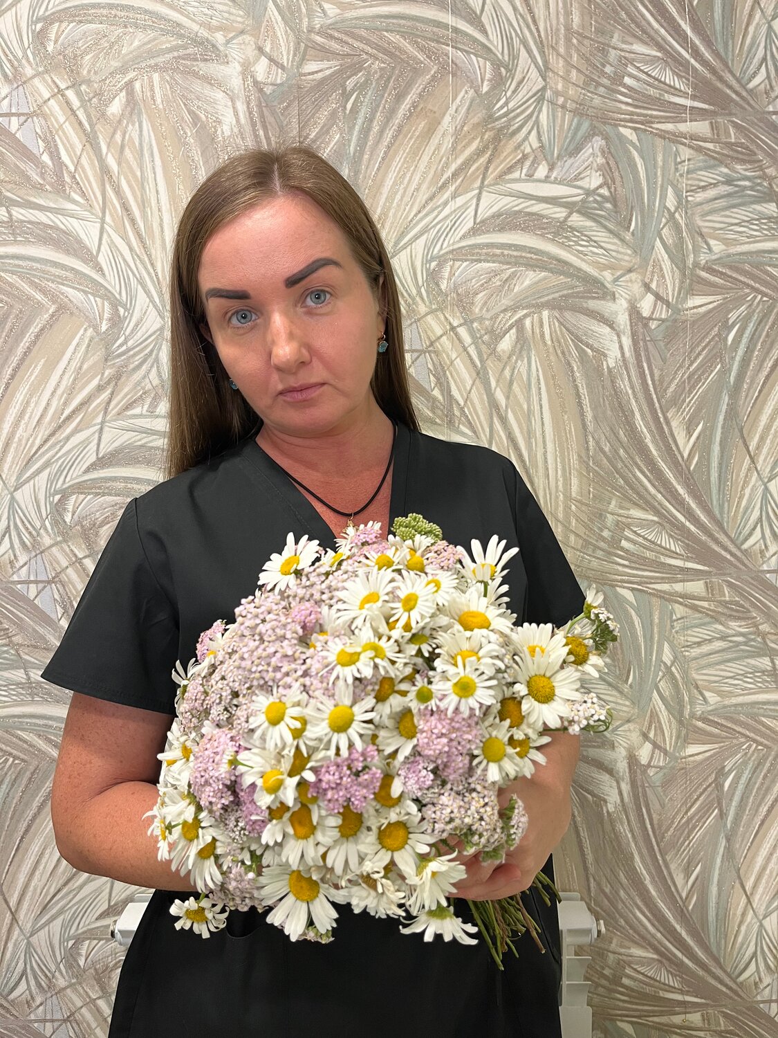 букет из ромашек, букет ромашек, букет, девушка, букет полевой