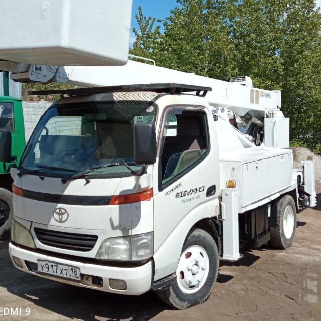toyota dyna, телескопическая автовышка, спецтехника автовышка, авто вышка, грузовой автомобиль