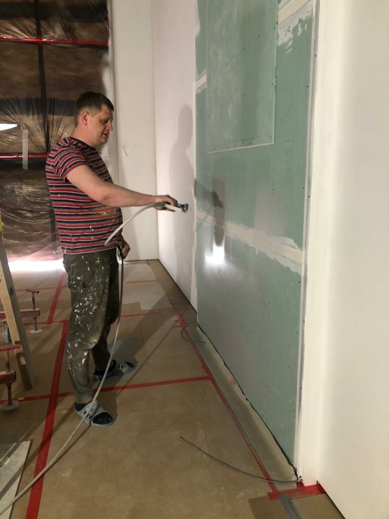 шпаклёвка стен, шпатлевка стен, шпаклевать стены, шпаклевка, штукатурка гипсокартона