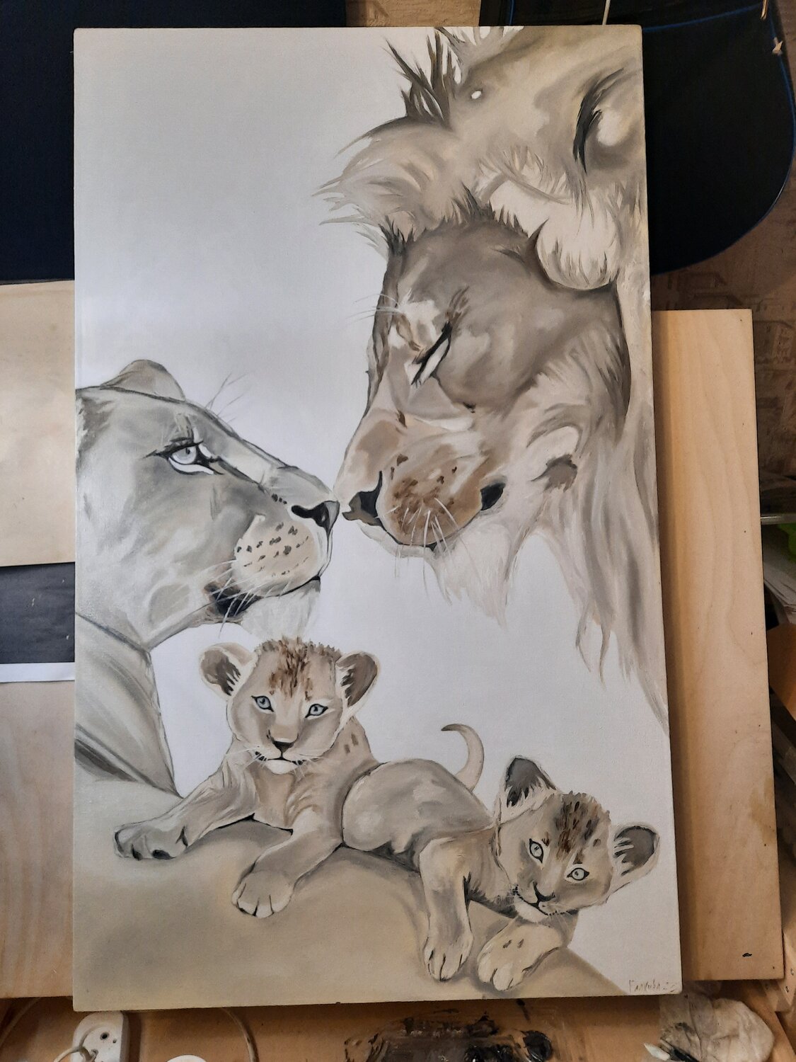 рисунок, живопись животные, лев живопись, животные картины, картина лев