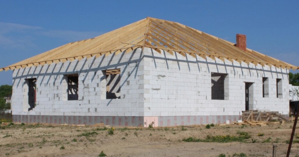 одноэтажный дом из газобетона, дом из газобетона, одноэтажный дом, дом из газоблока, газобетон дом