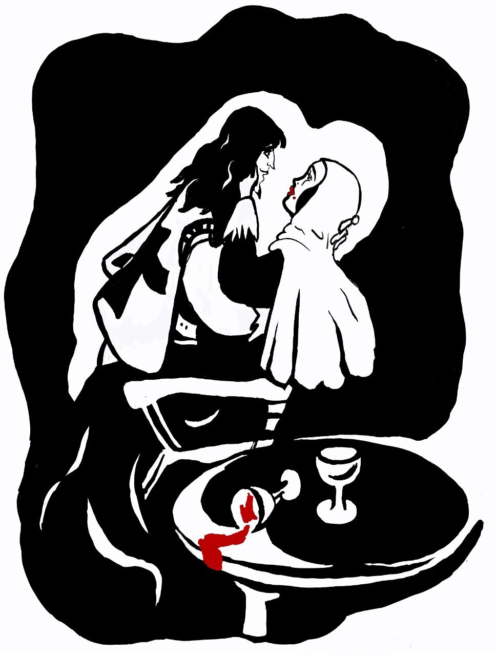 иллюстрация, темнота, аран де ла круз художник, рисунок, дюма а. "красный сфинкс"