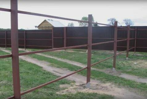 каркас забора, заборы из профильной трубы, ограждение забор, трубы для забора, монтаж забора