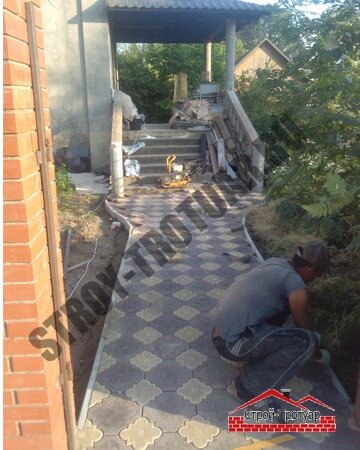 укладка тротуарной плитки, нобетек тротуарная плитка, технология укладки тротуарной плитки во дворе, укладка брусчатки, брусчатка во дворе