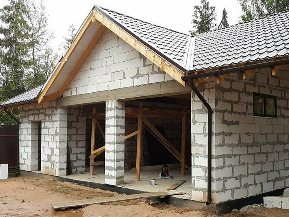 гараж из пеноблоков, строительство гаража из пеноблоков, гараж из газобетона, построить гараж из пеноблоков, гараж с пеноблока