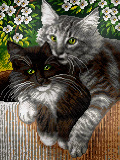 алмазная вышивка, вышивка бисером кошки, вышивка кот, кошки ирины гармашовой алмазная мозаика, алмазная мозаика кошка