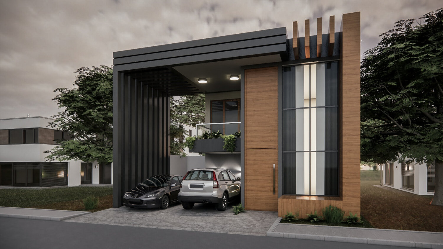 modern house design, современные дизайны домов, дом в, дом с плоской крышей монолит 170 м, дома архитектура