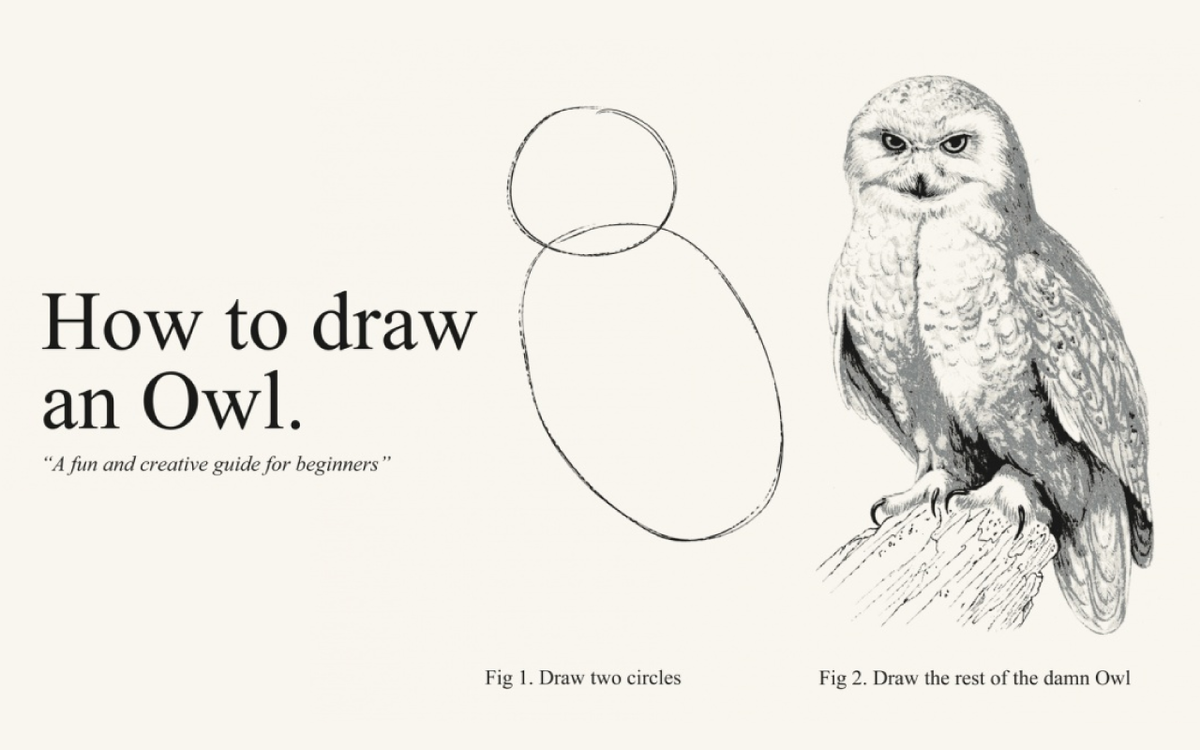 Как нарисовать сову мем