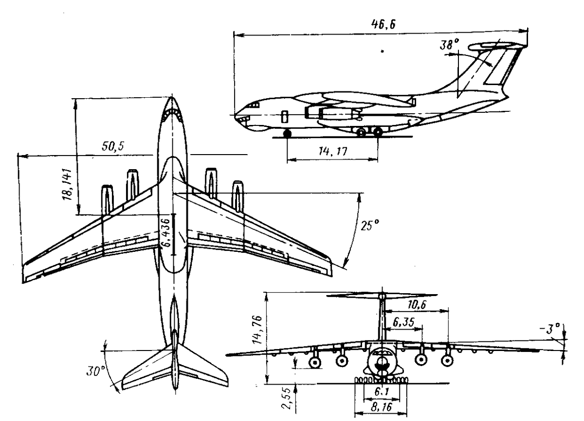 Чертежи ил 76 для моделирования