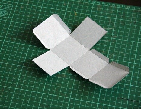 Как сделать куб из картона схема