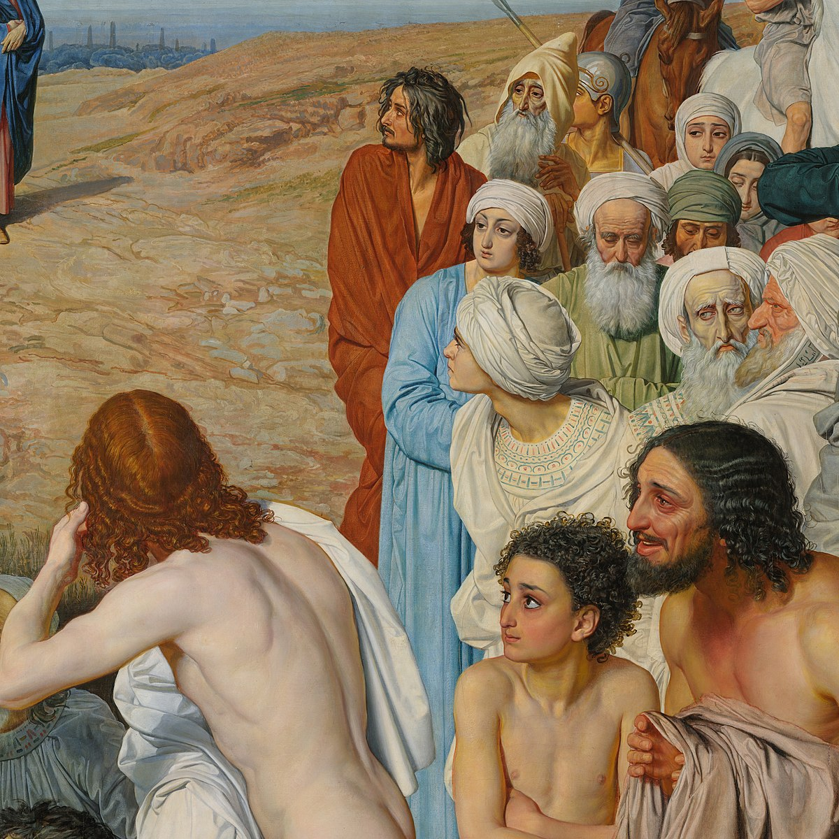 Почему на картине явление христа народу у раба зеленое лицо