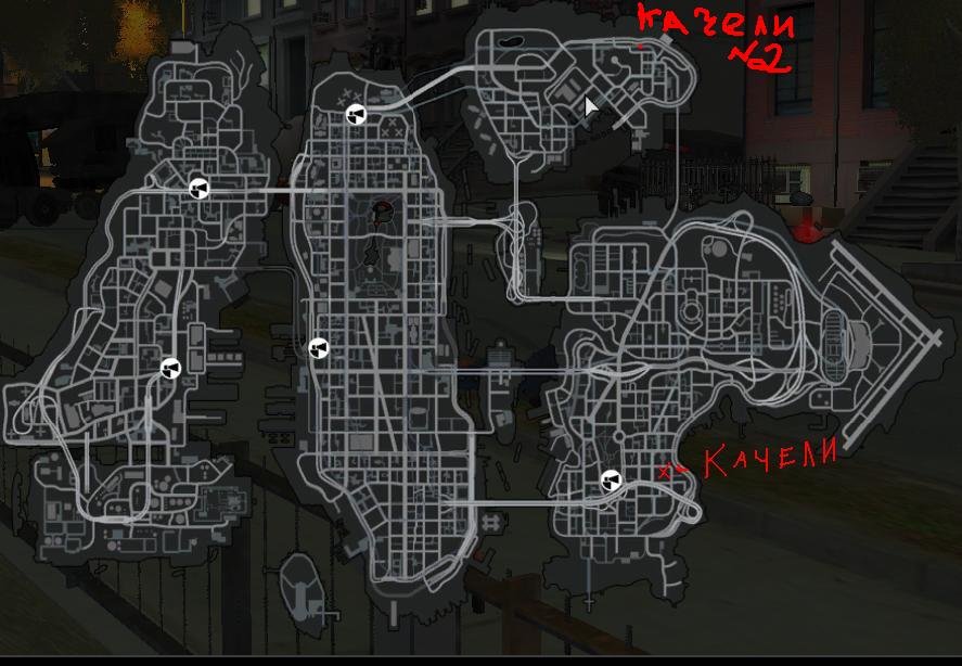 Качели гта 4 карта