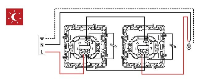 Переключатель 2-кл. СП Etika Plus 10А IP20 250В 10AX безвинтов. зажимы механизм 