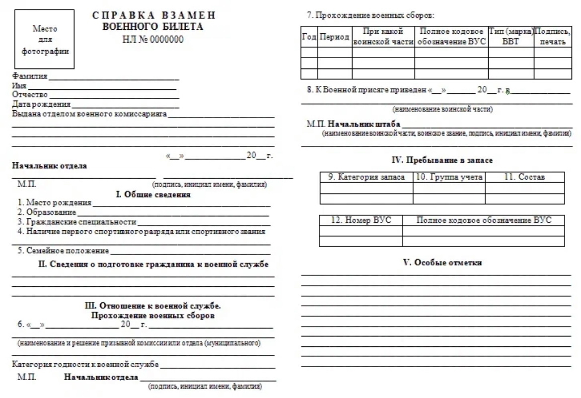 План замены специалистов убывающих по мобилизации форма 16 как заполнять