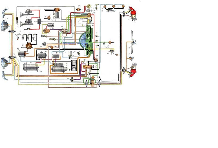 Схема электропроводки на газ 53