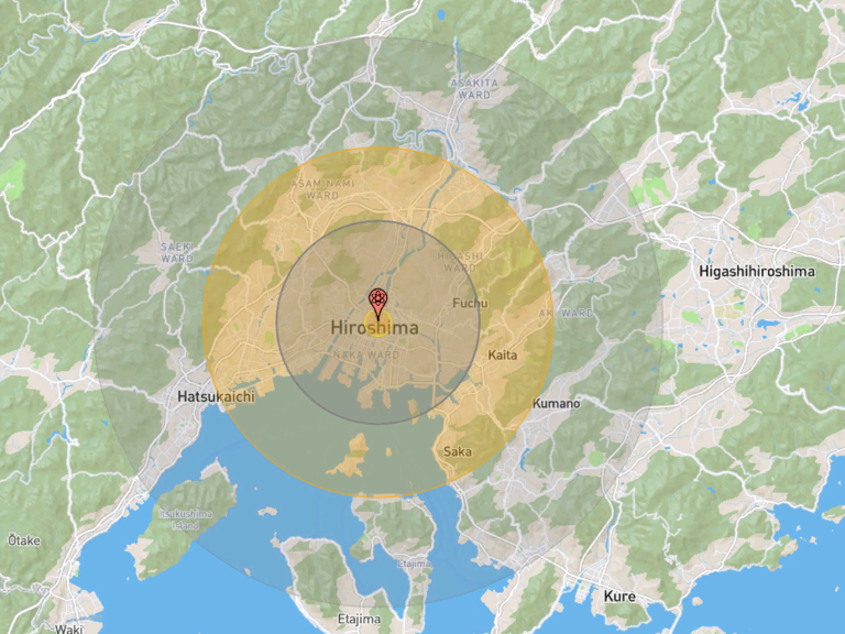 Карта ядерных взрывов