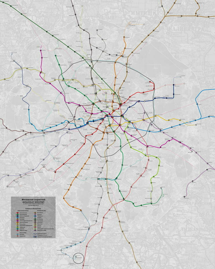 Карта линий метро в москве