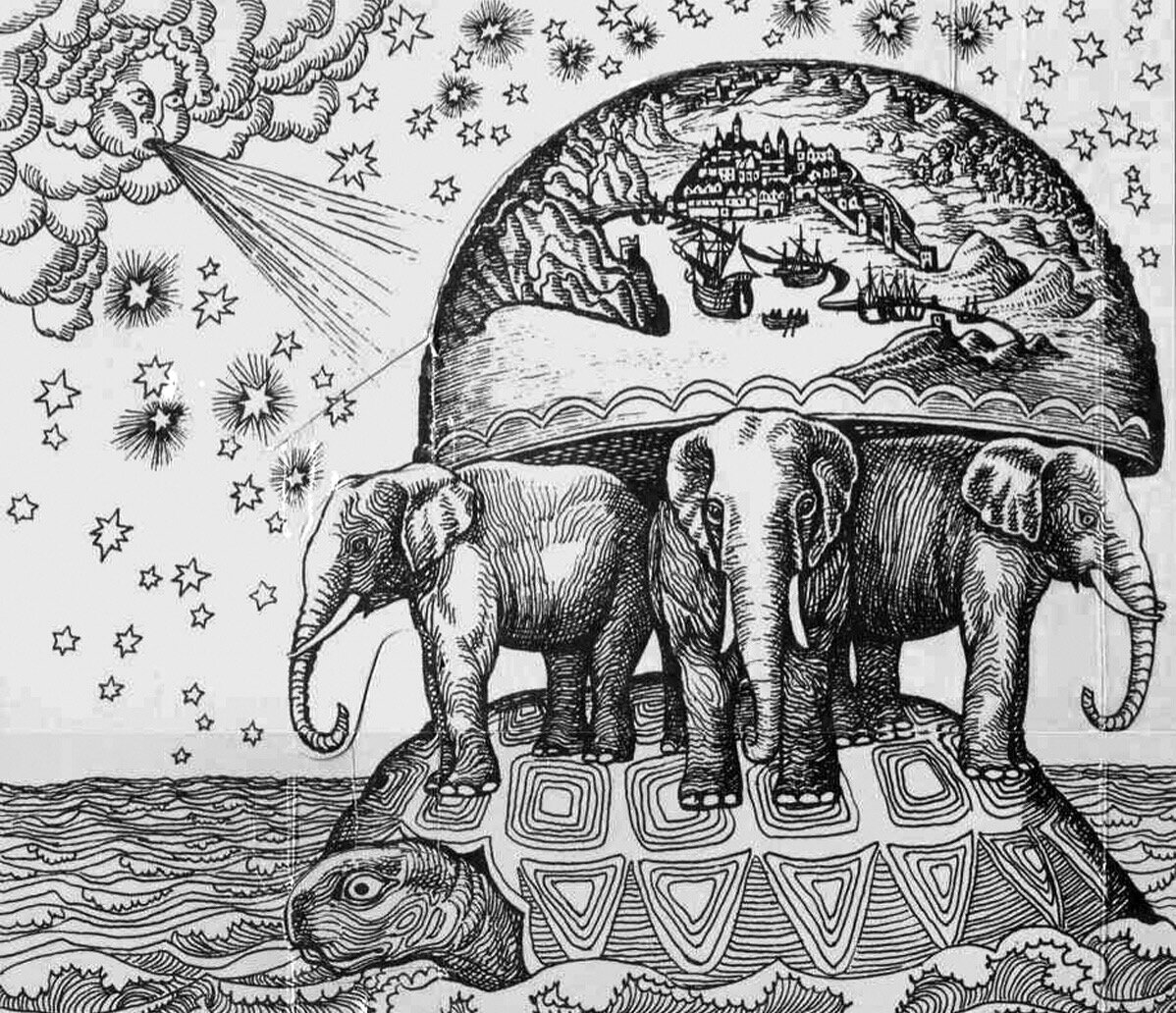 Земля на трех слонах и черепахе картинки