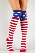 American Flag Thigh High Socks Thigh high socks, High socks, American flag fashion