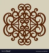 Template for laser cutting decorative panel Vector Image