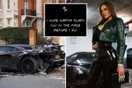 Instagram model rages 'I hope karma slaps you in face' after £ 270k Lamborghini encrusted with 2m crystals is WRECKED - Planet C