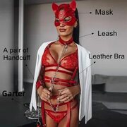 Bras Sets Women Leather Harness Garter Bondage Set Sexy Lingerie Suspender Goth Erotic Fetish Wedding Underwear Bdsm Belt196p Fr