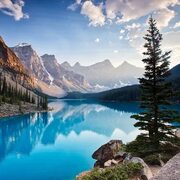 Beautiful Blue Lake Mountains