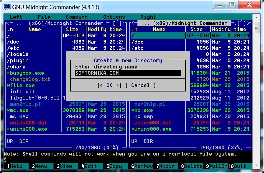 Как настроить миднайт. Midnight Commander. Midnight Commander f2. Эмулятор Norton Commander. Операционная оболочка Norton Commander.