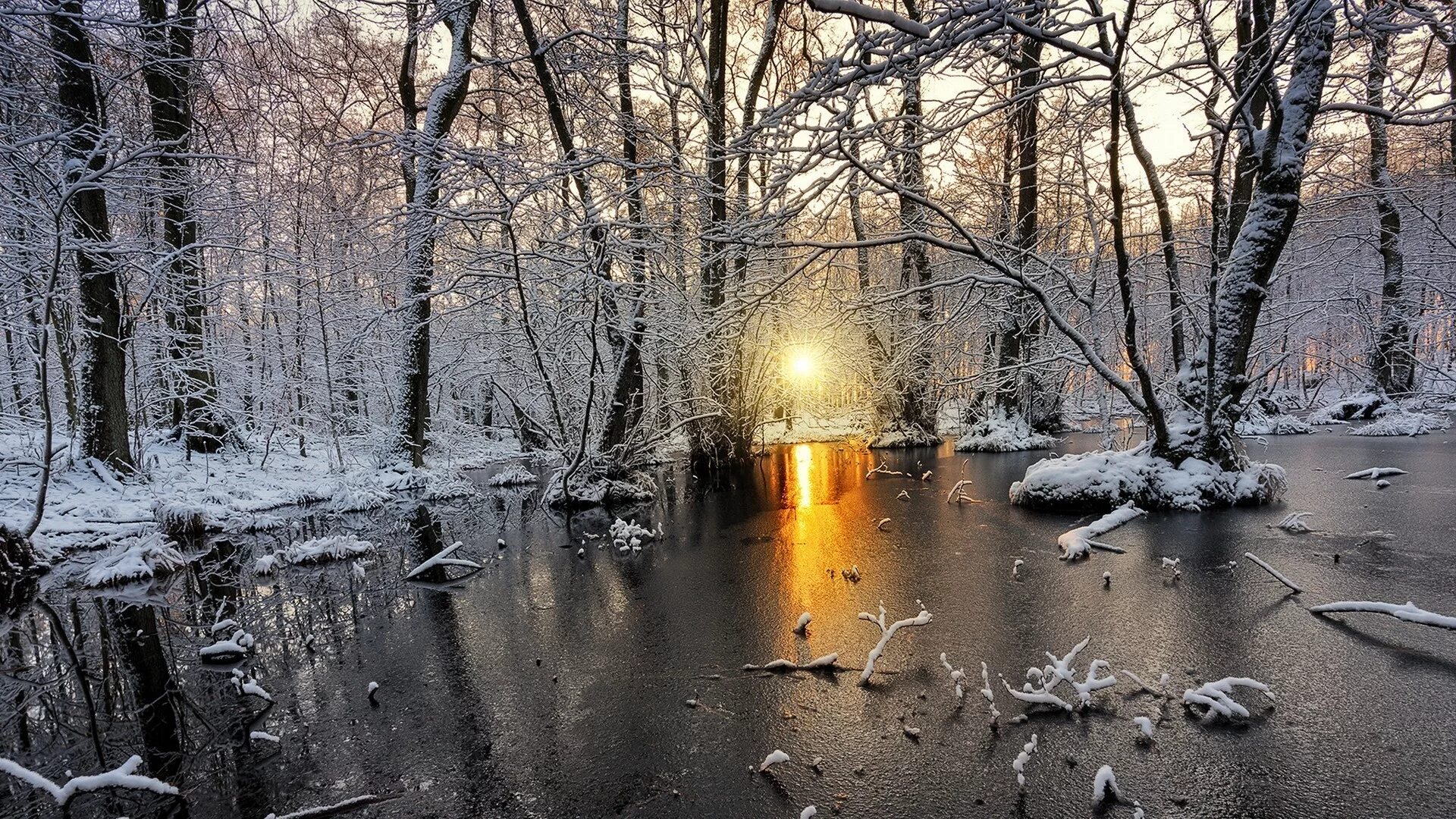 Ранняя зима. Поздняя осень. Описание пасмурного весеннего дня