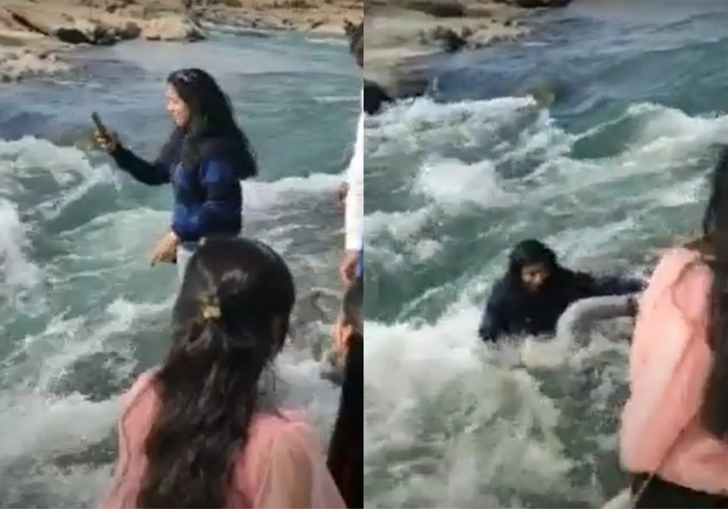 Селфи в водопаде. Девушка у водопада. Она утонула видео