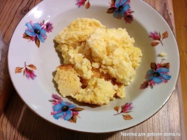 Кукурузная каша с яблоком