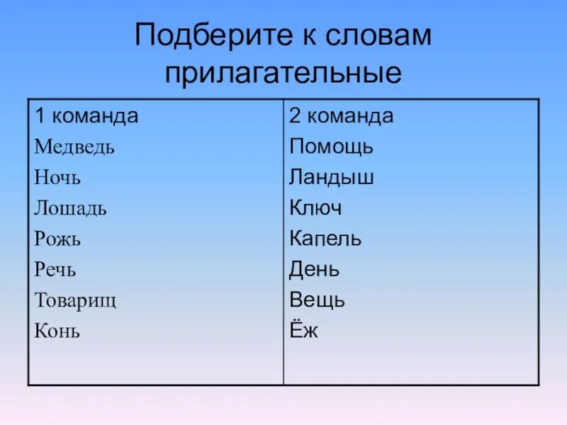 Подберите признаки к существительным. Прилагательные слова. Льслова прилагательные. Слова прилогате. Придумать слова прилагательные.