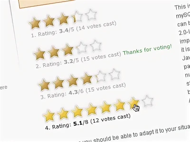 Rating vote