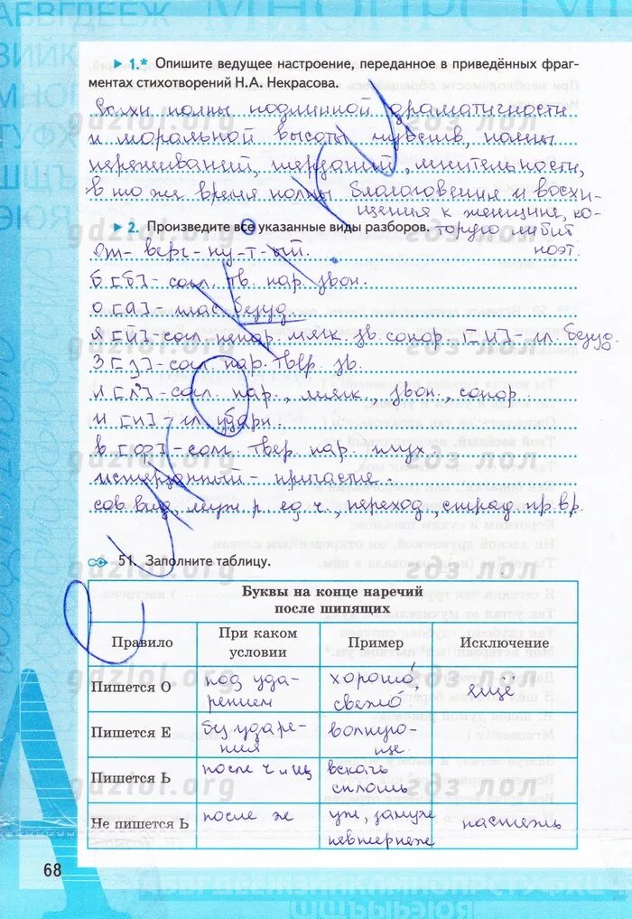 русский язык рабочая тетрадь ерохина