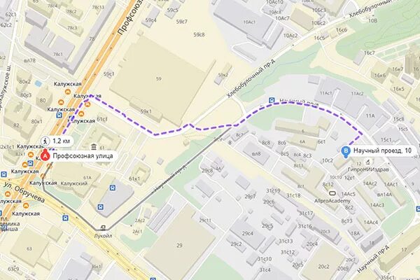 Научный проезд на карте. Научный проезд метро Калужская. Научный проезд 10 на карте. Научный проезд 17 метро. Купить метро калужская