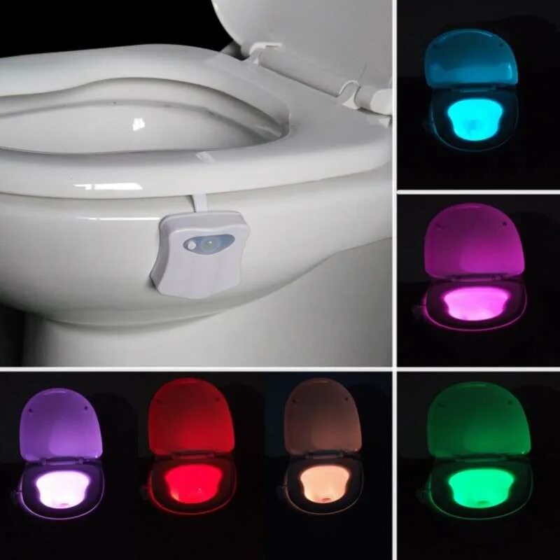 Светодиодные лампы в ванную. Светильник-ночник для унитаза с ИК- датчиком движения lv-001 White 564030. Подсветка унитаза RGB С датчиком движения 3хааа. Туалет с РГБ подсветкой. Подсветка для унитаза Light Bowl.