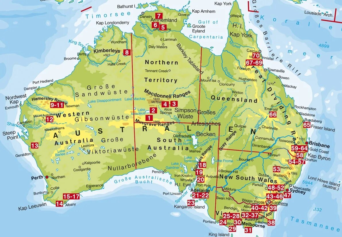 Хребет Хамерсли на карте Австралии. Плато Хамерсли на карте Австралии. Карта Австралии географическая. Горы Хамерсли на карте Австралии.