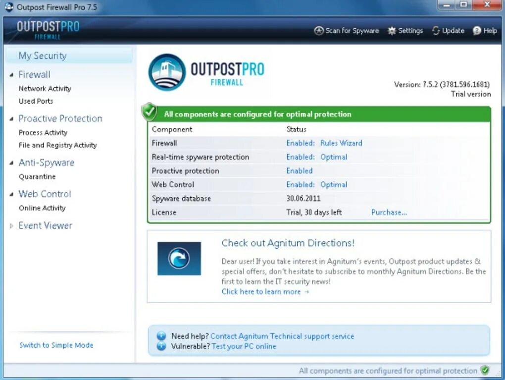 Outpost Firewall Pro 9.3. 1. Outpost Firewall Pro. Agnitum.Outpost.Firewall.v9.3.4934.708.2079. Outpost Firewall Pro 7.1. Protection enabled