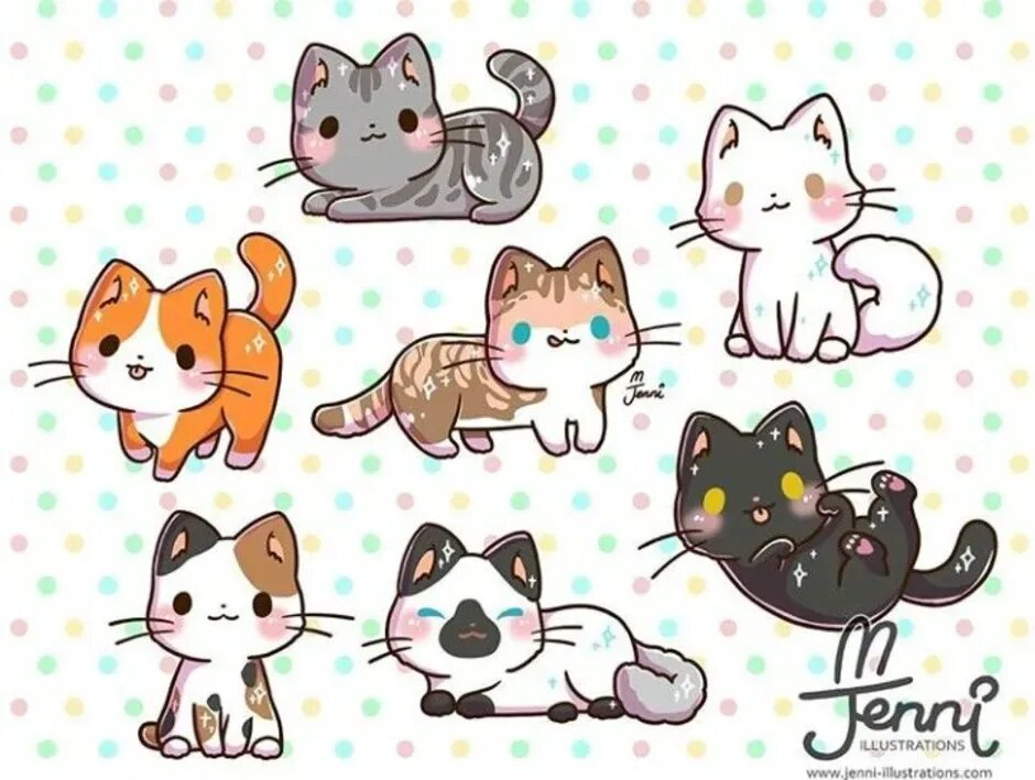 Милые котики рисунки. Кавайные наклейки котиков. Наклейки кавайные с котятами. Кавайные котики много. Кавайные котики маленькие.