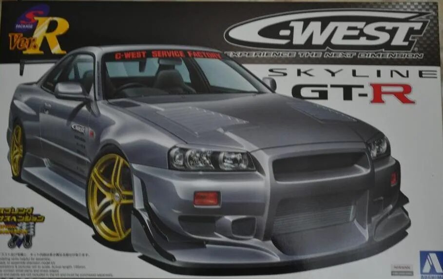 Обвес c West Nissan Skyline r34. Nissan Skyline c-West. R34 Aoshima c West. Bnr34 обвесы. W c 24