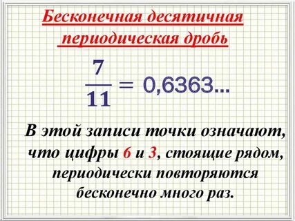 Бесконечная десятичная дробь 1 7