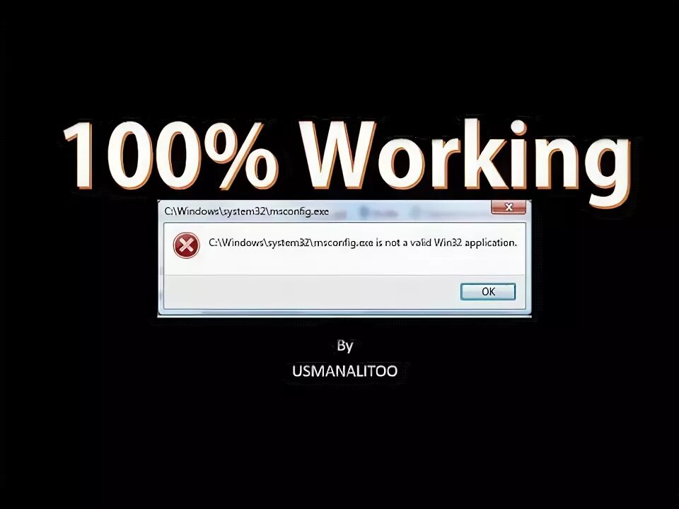 Is not valid win32. Exe not answer.