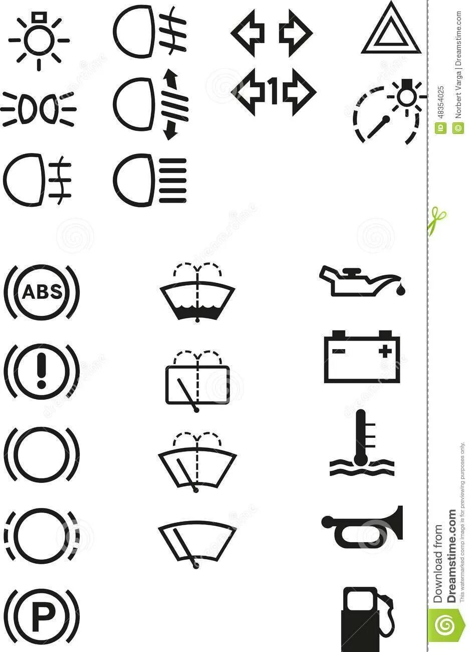 Значок ближнего света на приборной панели. Обозначение габаритных огней на панели приборов. Символы световых приборов в авто. Значок освещения авто. Знак противотуманных фар